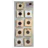 Lot of 10 - Error Coins - 1C / 5C / 10C