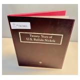 Twenty Years of US Buffalo Nickels Folder - 20 Coins - 1916 - 1938