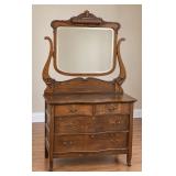 Antique Aulsbrook & Sturges Manufacturing Company Tiger Oak Dresser - Made in Michigan