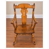 Vintage Tell City Chair Co. Hard Rock Maple Rocking Chair