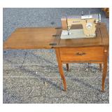 Vintage Good Housekeeper Sewing Machine Housed in Sewing Table
