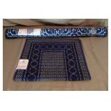 2 Area Rugs - Blue, 39" x 25", 20" x 32", New