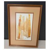 Birch Bark/Fern picture - Framed and Matted - May be Patricia Davis-Ganek
