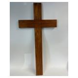 Handcrafted Wooden Wall Cross: Solid Oak Christian Cross Decor