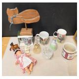 Vintage Estate Collection - Mugs, Wood Carved Cats, and More