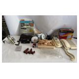Vintage Electronics & Household Collectibles Lot: Answering System, Uniden Cordless Phone & Vivitar
