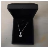 925 Sterling Faceted Snowflake Necklace