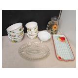 Lock and Lock Floral 8 Piece Bowl Set, Hand Painted Pitcher, and More