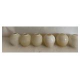 Vintage Milk Glass Globe Lamp Shades: Set of Six White Lighting Fixture Covers