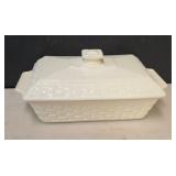 Vintage Belleek Everyday Ireland China Casserole Dish - 12"