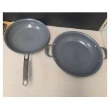 2 Like New EarthPan Pans