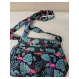 Lug Shimmy Bag - Flamingo Black Tropical Pattern, Like New