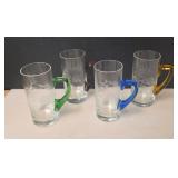 4 Art Glass Mugs