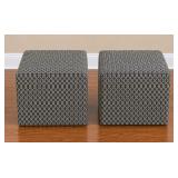 Pair of Ethan Allen Cube Ottomans