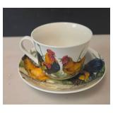 Kent Pottery Rooster Cup and Saucer
