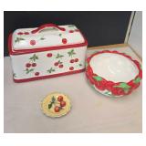 Cherries Ceramic Dishes