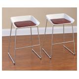 Pair of Turnstone by Steelcase Scoop Bar Stools