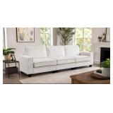 Oversized 3-Seater Corduroy Sofa with USB & Type-C Charging