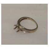 14K Marked Ring - No Center Stone but Many Accent Stones - 2.53g