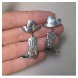 Sterling Western Earring Set