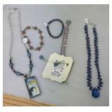 Blue Crystal and Stone Jewelry - Some Sterling