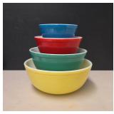 Vintage Pyrex Primary Mixing Bowl Set - Amazing Condition!