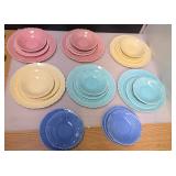 Vintage Elmhurt WS George made in USA Pottery Dish Set