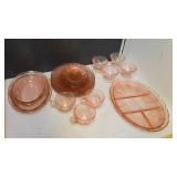 Hazel Atlas Pink Cherry Blossom Depression Glass