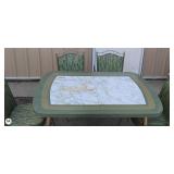 Vintage Green Dinette Table and Matching Chairs