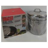 Vollrath Stainless 8 Qt 4 Piece Easy Nutritious Cooking, Steamer, Blancher