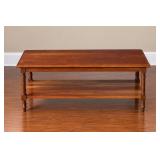 Two-Tier Rectangular Wooden Coffee Table