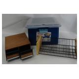 Storage Set - Cassette Storage, CD Storage, and Small Crate with Lid