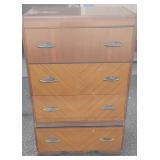 Vintage Deco Wooden Chest of Drawers