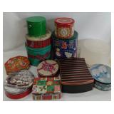 Cake Carrier, 11 Holiday Tins