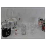 Bar Ware - Ice Bucket, Stein, Drambuie Glass, Champagne Glasses, New Libby Glass Set