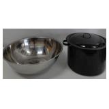 15.5 Qt Granite Ware Water Bath Canner - 4Qt or 7 Pint Jars, Vollrath XL Stainless Steel Bowl