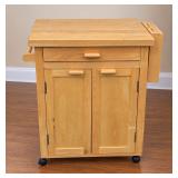 Rolling Wooden Kitchen Utility Cart