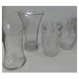 4 Glass/Crystal Vases