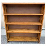 Large Wooden Bookshelf: Open-Front Five-Shelf Bookcase Unit with Adjustable Shelves