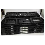 5 Black Foldable Crates