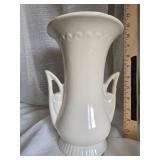 MCM Abingdon Ceramics - Round Ivory Vase 10.5"H x 6.5"W