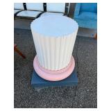 Vintage Memphis Style Fluted Column Pedestal Plant Stand