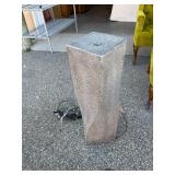 Contemporary Faux Stone Twisted Column Pedestal Light