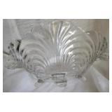 Glass 3 Footed Marquis Shape Bowl