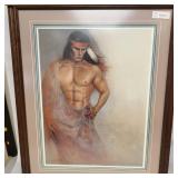 Framed Ox Franca Signed & Numbered Native American Portrait Print 144/1500 w/ Gallery Envelope