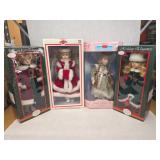 4 Vintage Limited Edition Genuine Porcelain Dolls