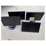 Lot of 4 Flat Screen Computer Monitors - ASUS - Acer - Samsung - AOC