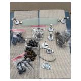 Misc Bath Hardware + Knobs + Vintage Door Hardware Lot