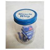 Vintage Miracle Whip Jar with Ten Packs of UniLites Matches