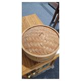 Bamboo Steamer Basket with Woven Lid